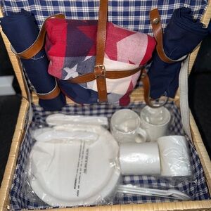 Wicker Picnic Basket Set